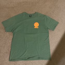 Vintage Stussy tee green and orange globe 