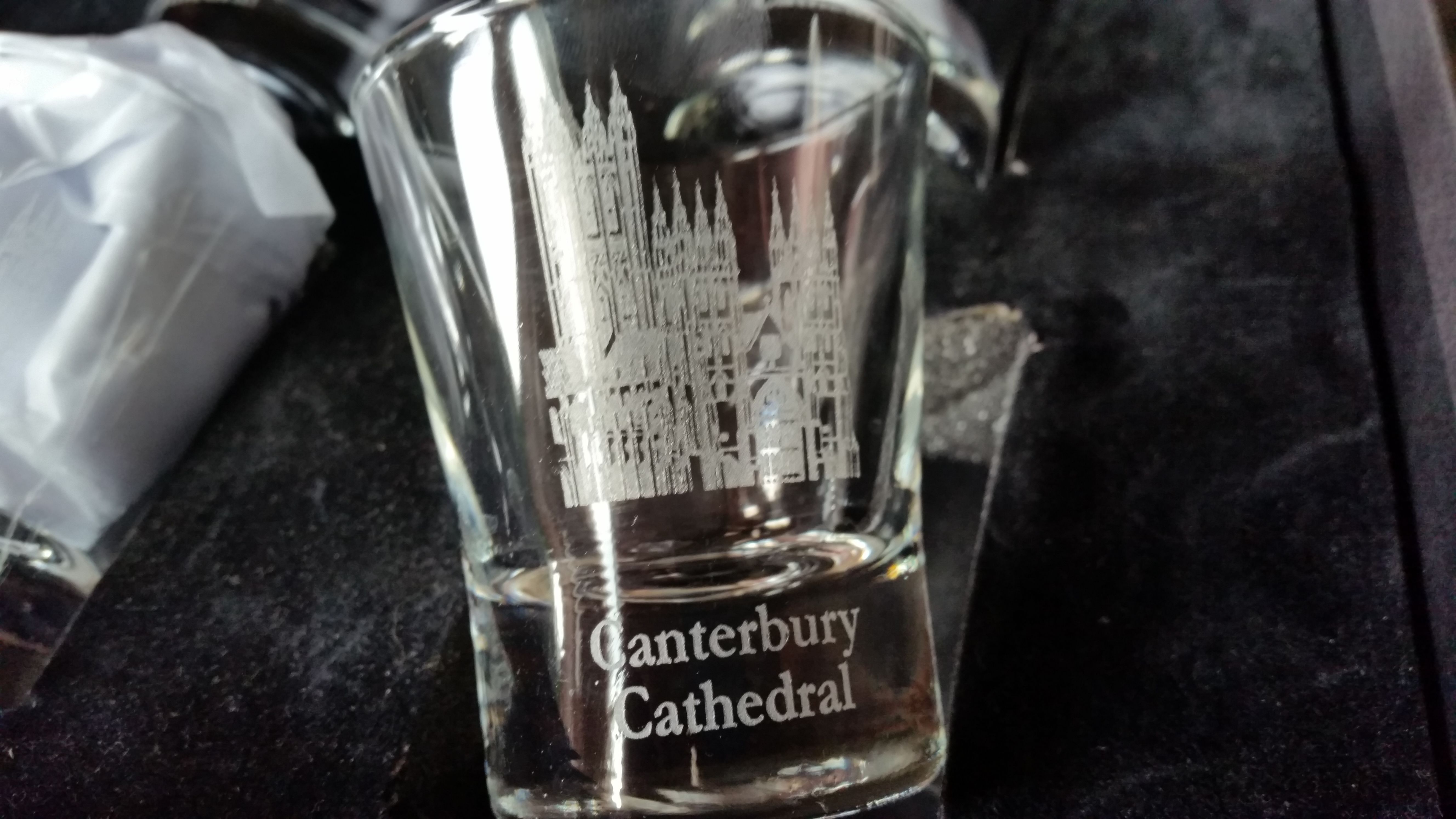 Shot glass Canterbury Cathedral