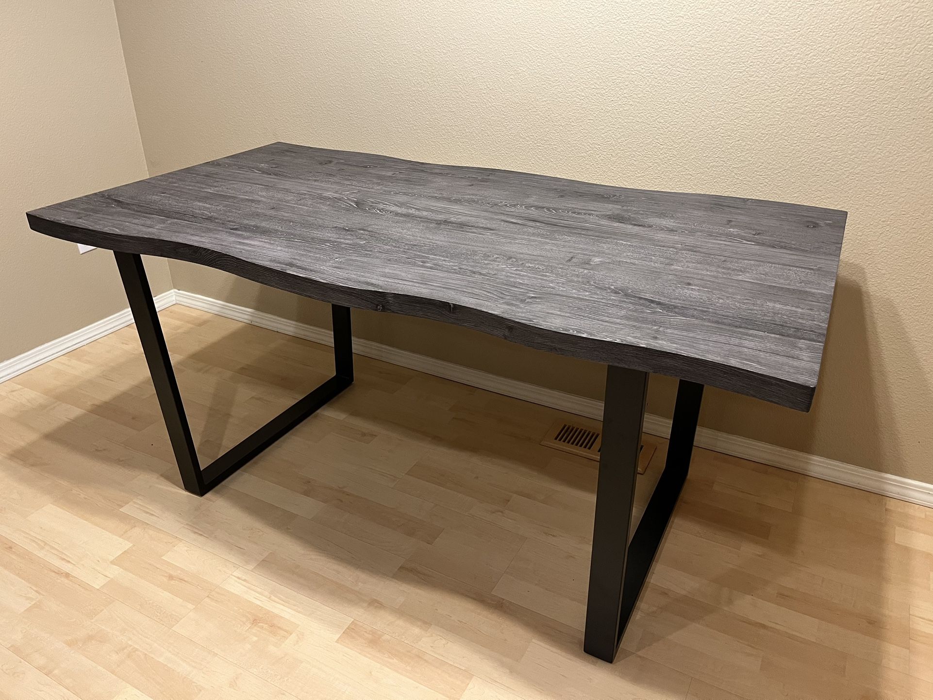 Modern Gray Wood Grain Table/Desk