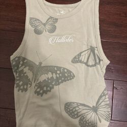 Light green butterfly top