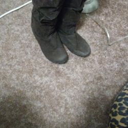 Brown Leather Suede Boots!