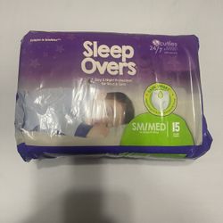 4 Packs Of sleepovers day & night protection 24/7 for both girls & boys sm/med 15 Youth Pants 