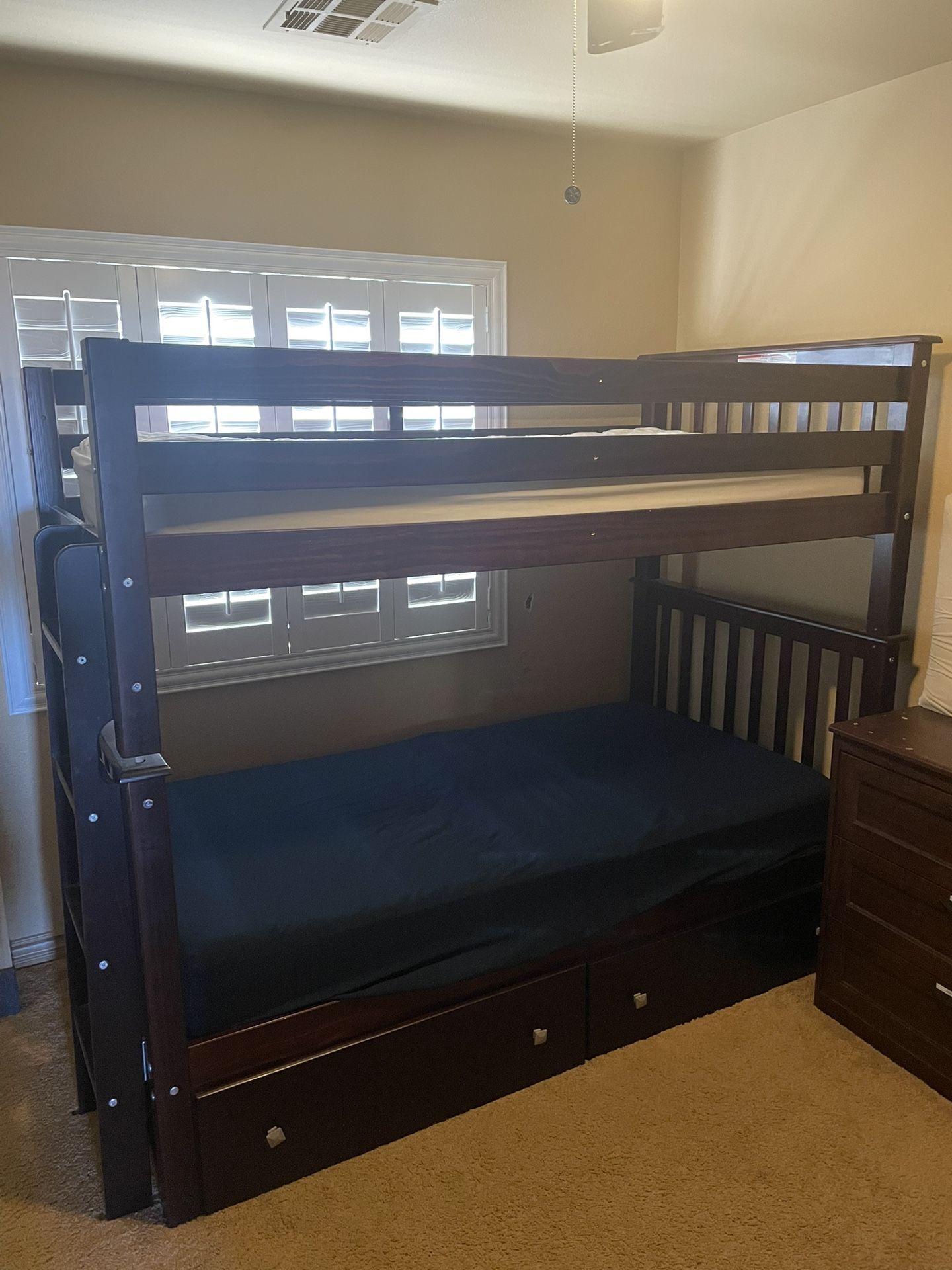 Double Twin Bunk Bed With Storage
