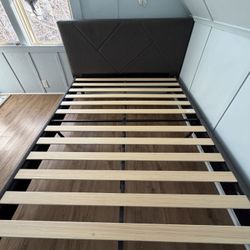 Moving sale: Zinus Queen Upholstered Platform Bed Frame