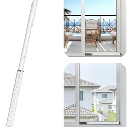 Sliding Door Window Security Bar Heavy Duty 20" - 50" Adustable NIB White