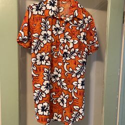 Hibiscus Hawaiian Short Sleeve Button Down Shirt SZM (no Tag)