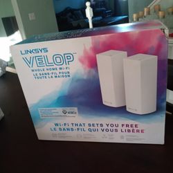 Linksys Velop Whole Home Wi Fi. CA4400.  Tri-Band 2 Pack 400 Mbps 2 Port. 