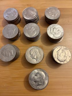 Vintage Eisenhower Dollar Coins - $1 Ike Dollars (Lot of 100).  💯