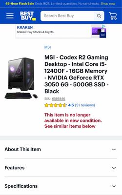 MSI Codex R2 Gaming Desktop PC