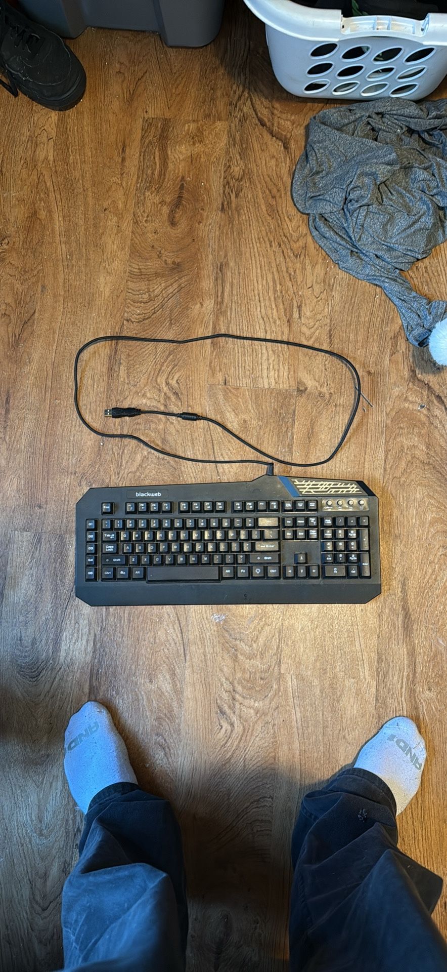 Wired green LED gaming keyboard