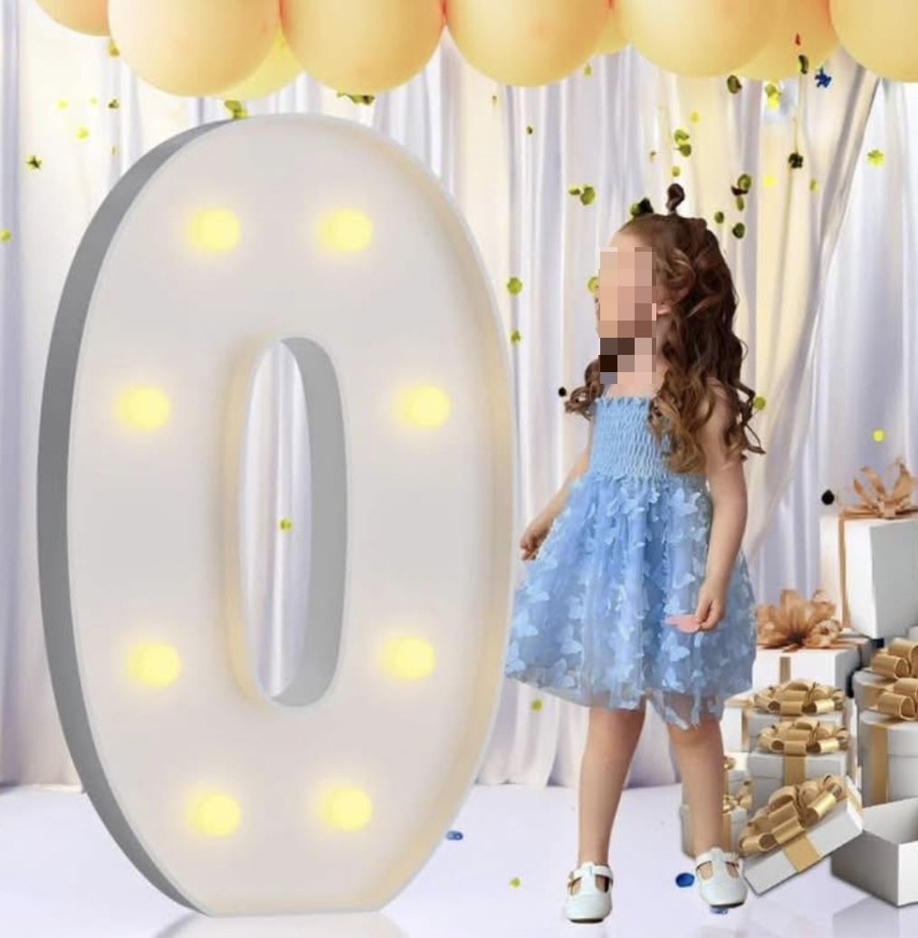 imprsv 3FT Marquee Letters, Mosaic Light Up Letters for Birthday Baby Shower Wedding Engagement Party Backdrop Decor, Large Marquee O for Party Decora