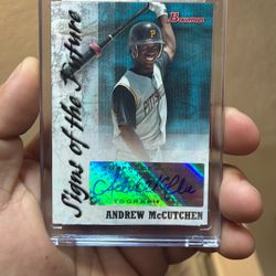 Signs Of The Future, Pittsburgh Pirates Autographed, Andrew McCutchen Bowman Card