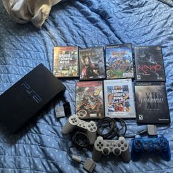 Playstation 2 With 7 Games 