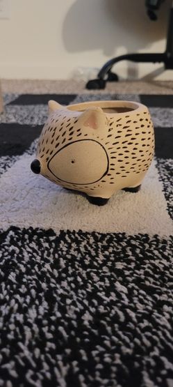 Small Desktop Hedgehog Planter Long