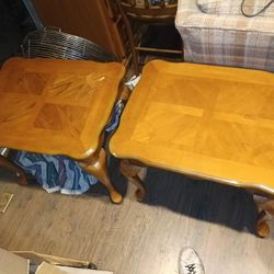 Wooden end tables