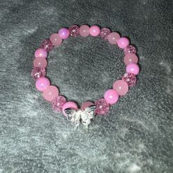 Pink Butterfly Bracelet 