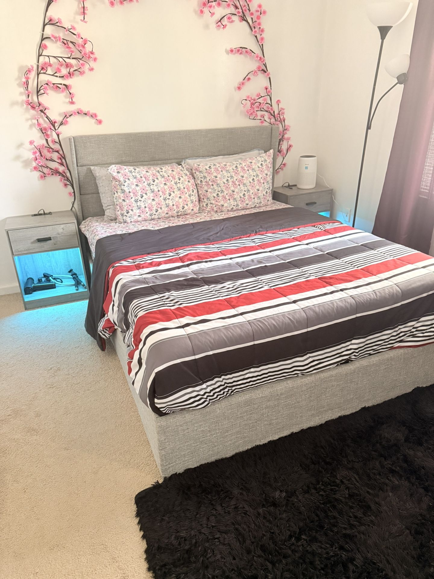 Used Like New Bed frame And Mattress.(all Are 8months Old).