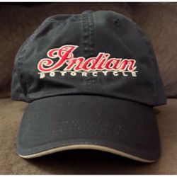 NEW Indian Motorcycle Hat Adjustable Strap Back Cap Black The Legend Lives RARE