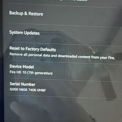 Fire tablet HD 10 7th Gen 