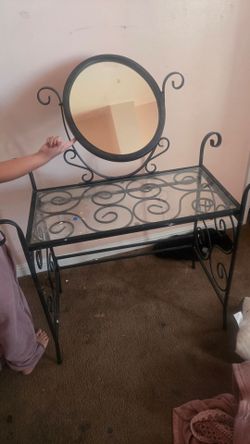 Mirror glass vanity