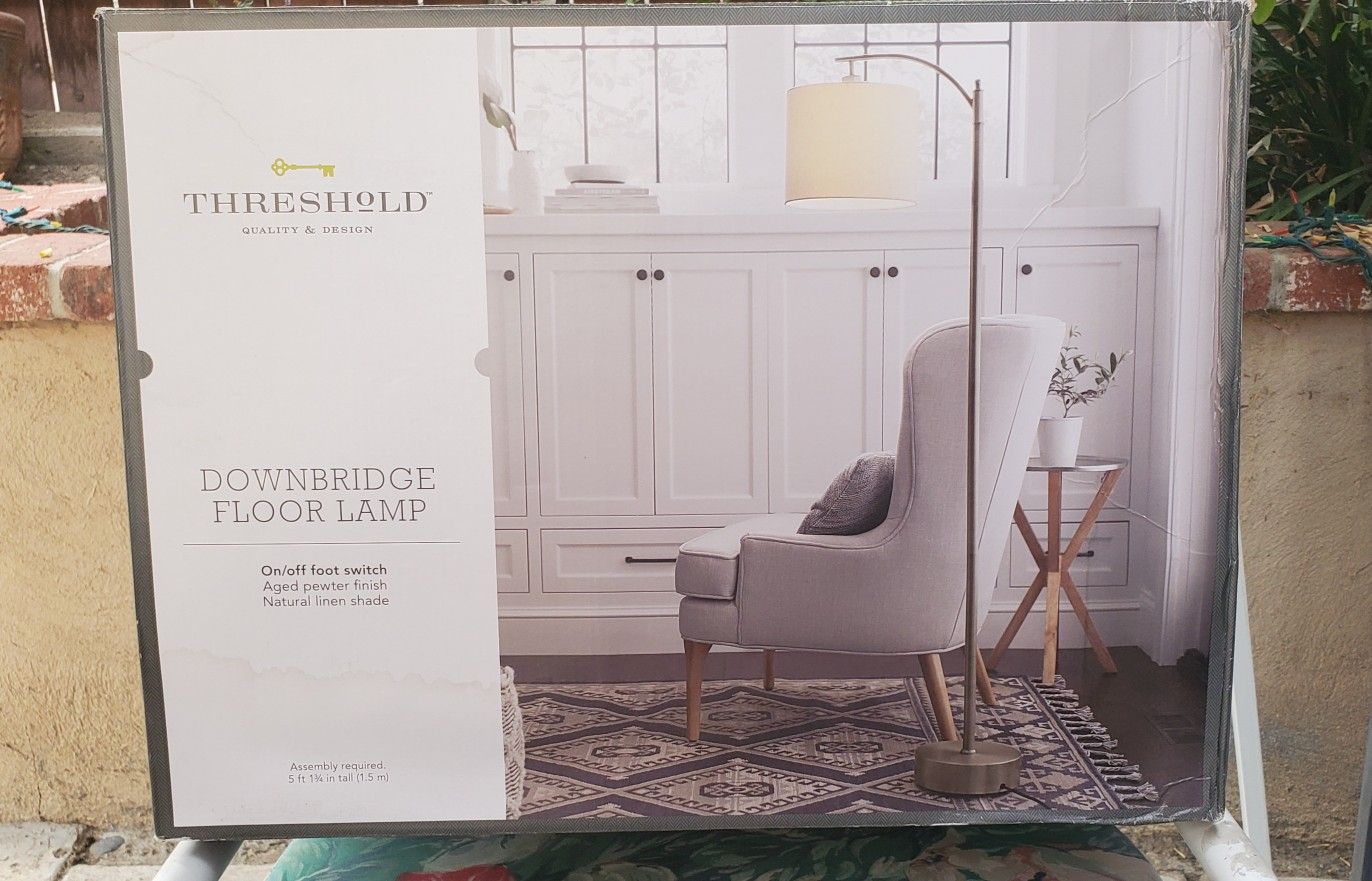 Threshold Downbridge Floor Lamp Silver