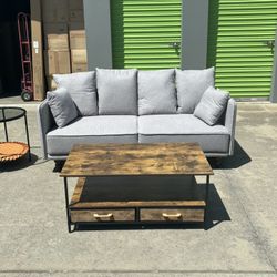 Sofa Couch Grey 
