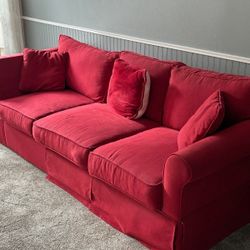 Comfortable Red Couch Excellent Condition 