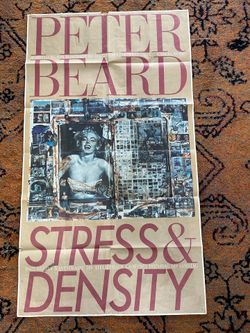 Rare Peter Beard Art Poster 25x44 Inches Stress & Destiny 1998 Marilyn Monroe Elizabeth Taylor Iman Double Sided
