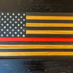 Ogreworks Woodworks Brady Simmons American Flag Wooden Picture