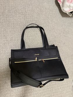 Lavreoh Black Tote Bag with Gold Hardware