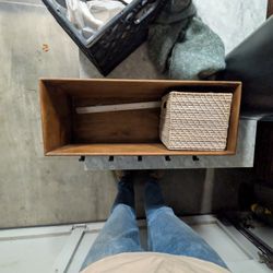 TWO ITEMS Matching West Elm Entry Organizer And Shoe Rack