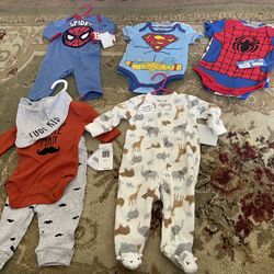 Baby Boy 0-3 Months Lot, All New With Tags, 8 Items Total