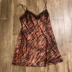 Silk Tiger Striped Dress 