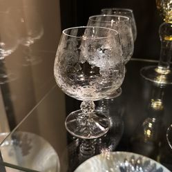 Antique Crystal Drinking Glasses 