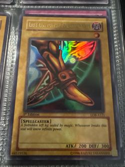 Left leg of the forbidden one yugioh card.
