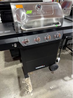 Nexgrill 4-Burner Propane Gas Grill in Black with Stainless Steel Main Lid