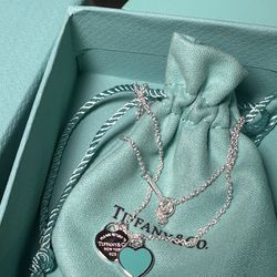 Tiffany and Co Blue Hearth Necklace 