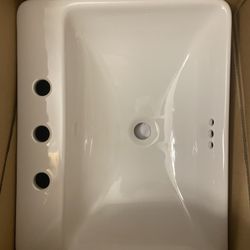 Kohler Vox 22” Vessel/ Drop In Sink With Overflow Bathroom Sink 