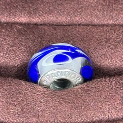 Blue and white Murano glass Pandora charm