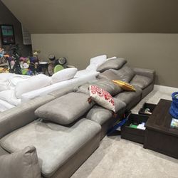Restoration Leather Cloud Sofa 