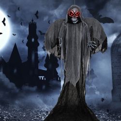 12.1 Ft Skeleton Ghost w/ Red Eyes and Sounds For Sale $27.00 50%+ OFF Retail $54.99 NEW IN BOX