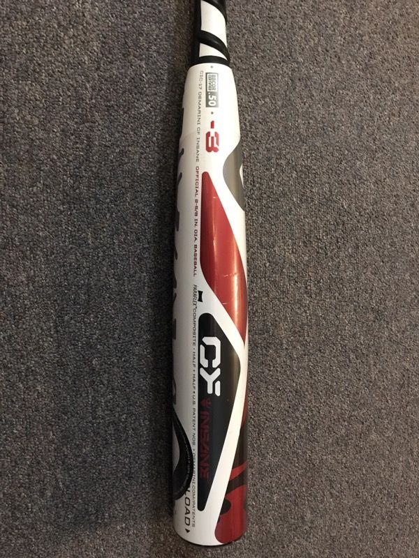 2017 DEMARINI CF INSANE BBCOR BASEBALL BAT END LOADED -3OZ WTDXCIC-17