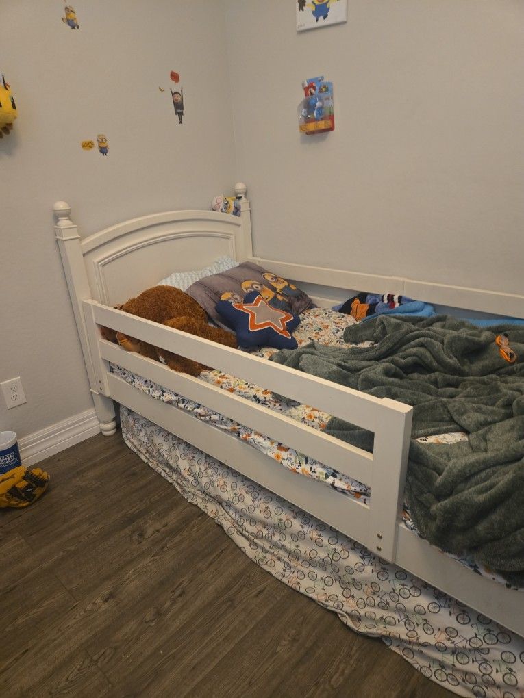 White Twin Bed