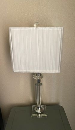 Pair of crystal lamps