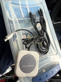 Nintendo Game Boy Four Player Adapter DMG-07 + 3 OEM Link Cables Authentic