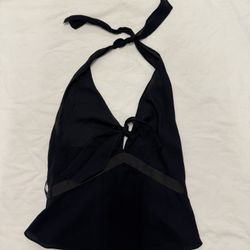 Tahari Navy Halter Blouse Size S