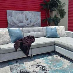 Gray Modular Sectional Sofa 
