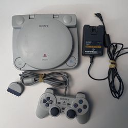 PlayStation PSOne With LCD Screen Controller And Power Adapter