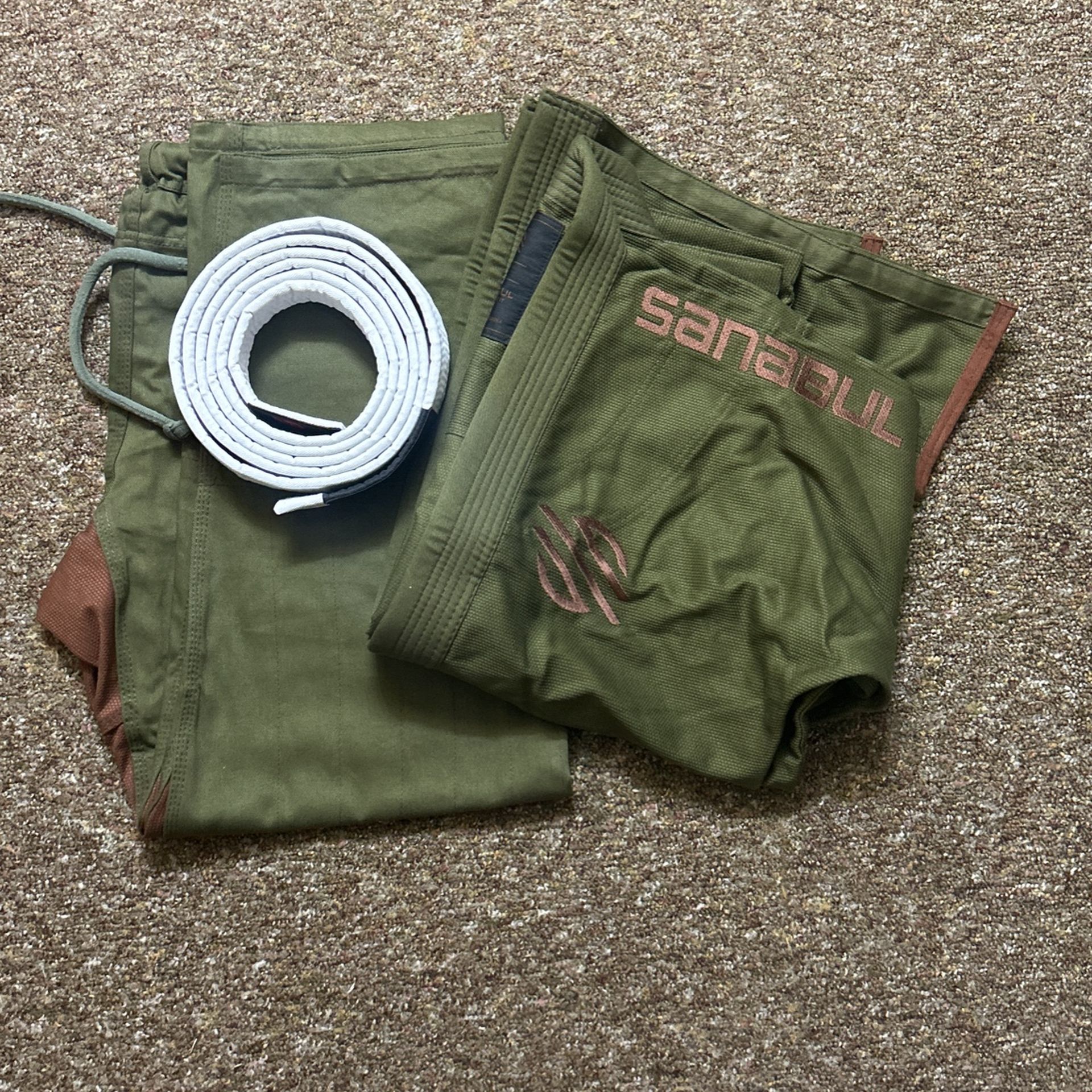 OD Green, Sanabul Essential BJJ Gi for Men Size A3