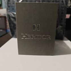 Heritor Automatic Wilhelm Sammy skeleton bracelet watch with day and date color silver  and blue